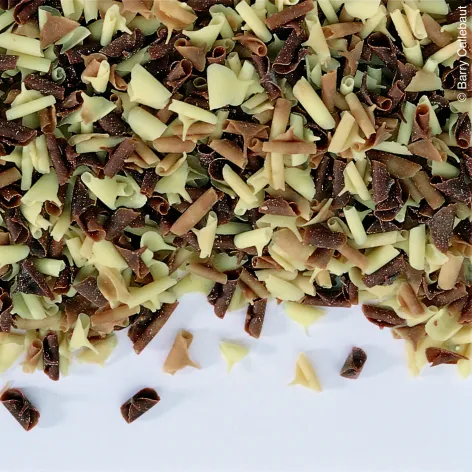 White & Dark Chocolate Curls  Blossoms